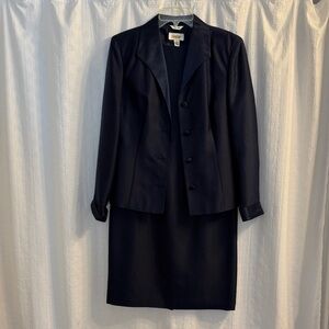 Chic Talbots Navy Silk Sleeveless Dress and Jacket   wedding Mother of the Bride